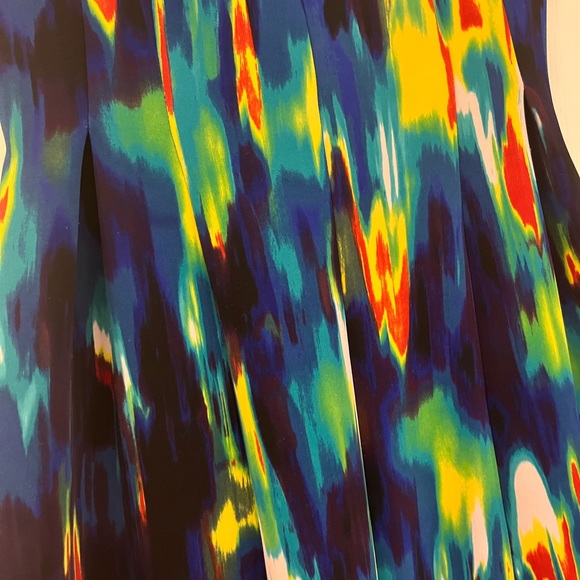 Calvin Klein Multicolored Sleeveless Fit & Flare Swing Dress Twirl Dress Sz 4 - Picture 4 of 7